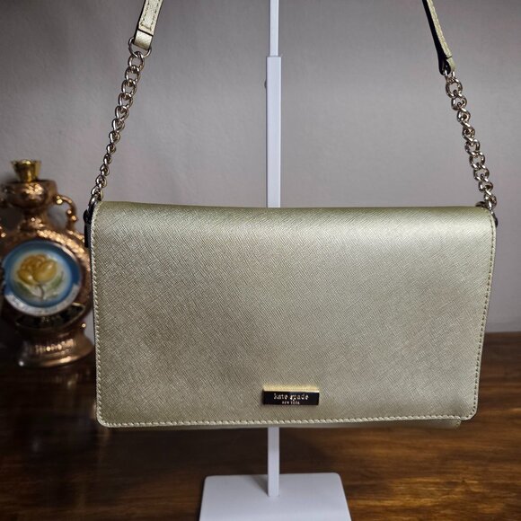 EUC Kate Spade Gold Cross Body shoulder bag - Picture 1 of 14